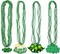18PCS St. Patrick's Day Shamrock Necklace Clover Green Bead Party Favors Irish Beer Decorations Supplies